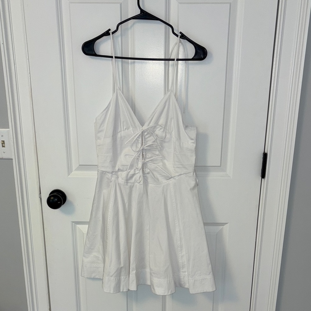 White Zara Linen Dress